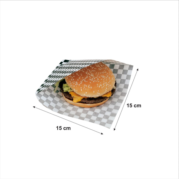 Qese letre për ushqim 15×15 cm – Hamburger