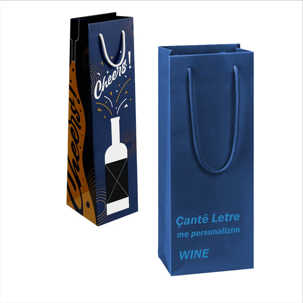 Çantë Letre për Shishe Vere – Me Personalizim