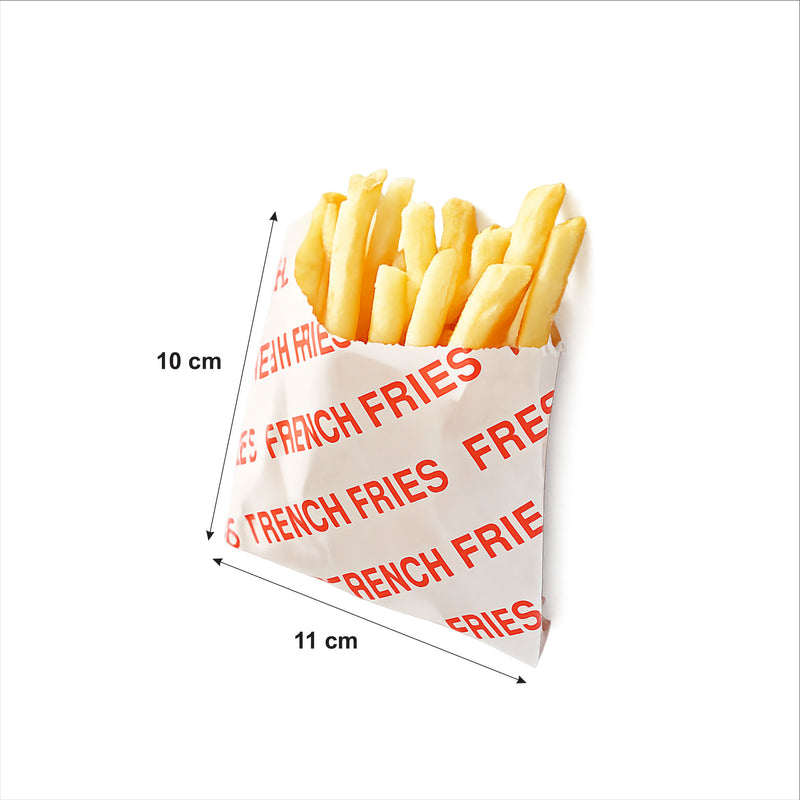 Qese letre për ushqim 10×11 cm – Pomfrit me shtyp